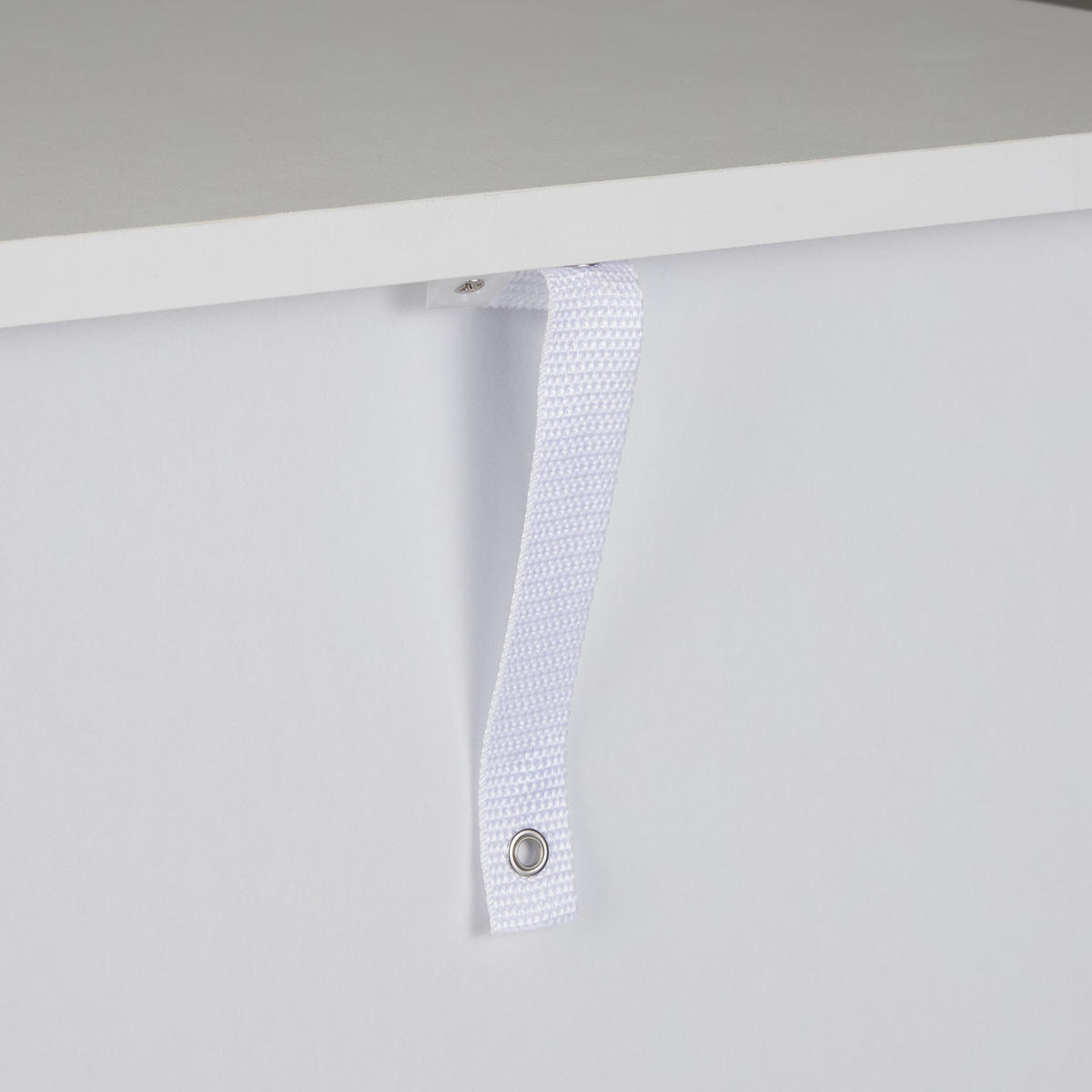 KOMMODE - Weiß, Holzwerkstoff/Metall (48/86/39cm) - Relaxdays