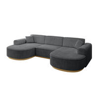 WOHNLANDSCHAFT MARI-U1-v2 - 303x171x83 cm Dunkelgrau Cord - Dunkelgrau, Holzwerkstoff/Textil (303/83/171cm) - ALTDECOR