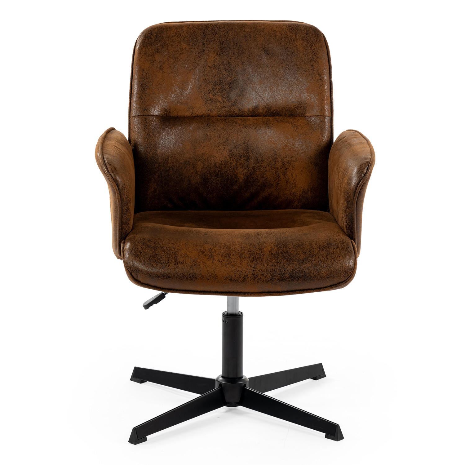 DREHSTUHL in Braun Wildlederoptik - Braun, Metall (61.5/81/59.5cm) - Meubles Cosy