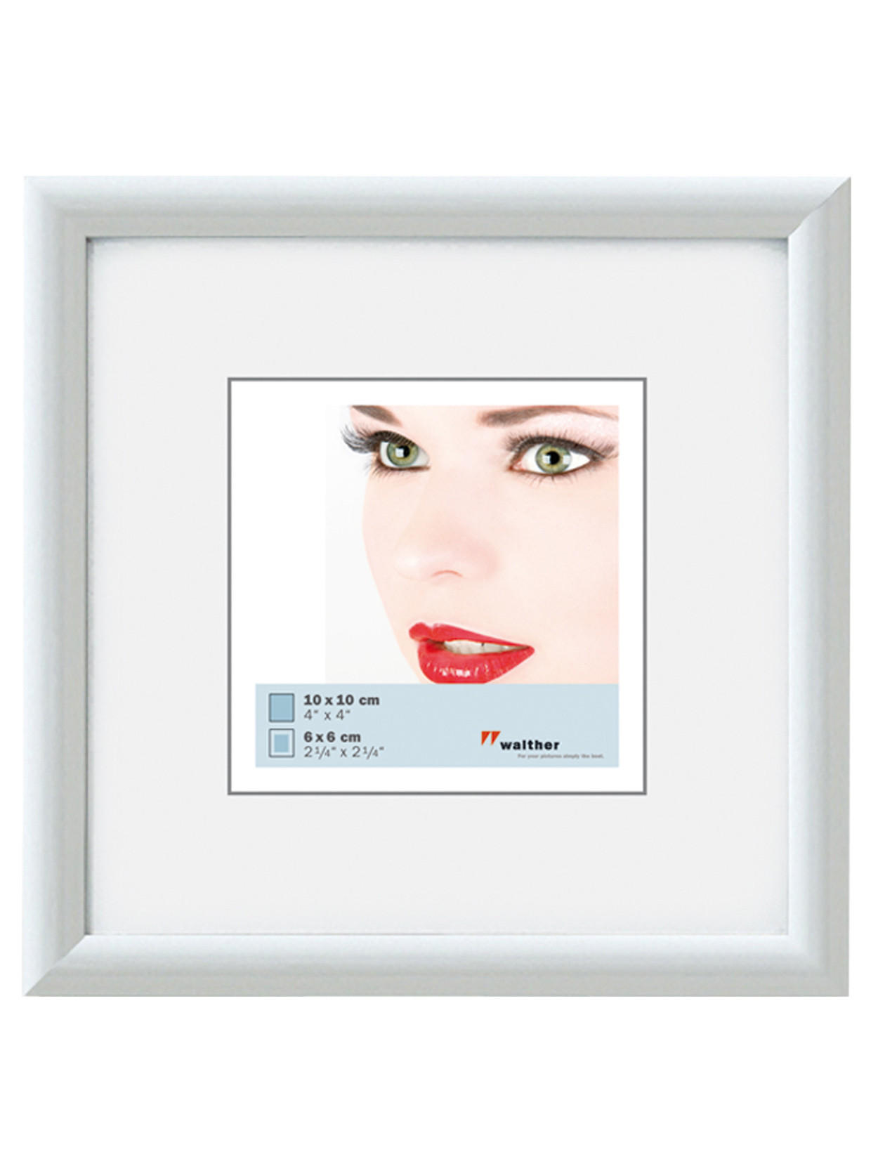 BILDERRAHMEN Galeria Kst.Rahmen 40x40 cm WEISS - Weiß, Kunststoff (41.1/41.1/2.3cm) - walther design