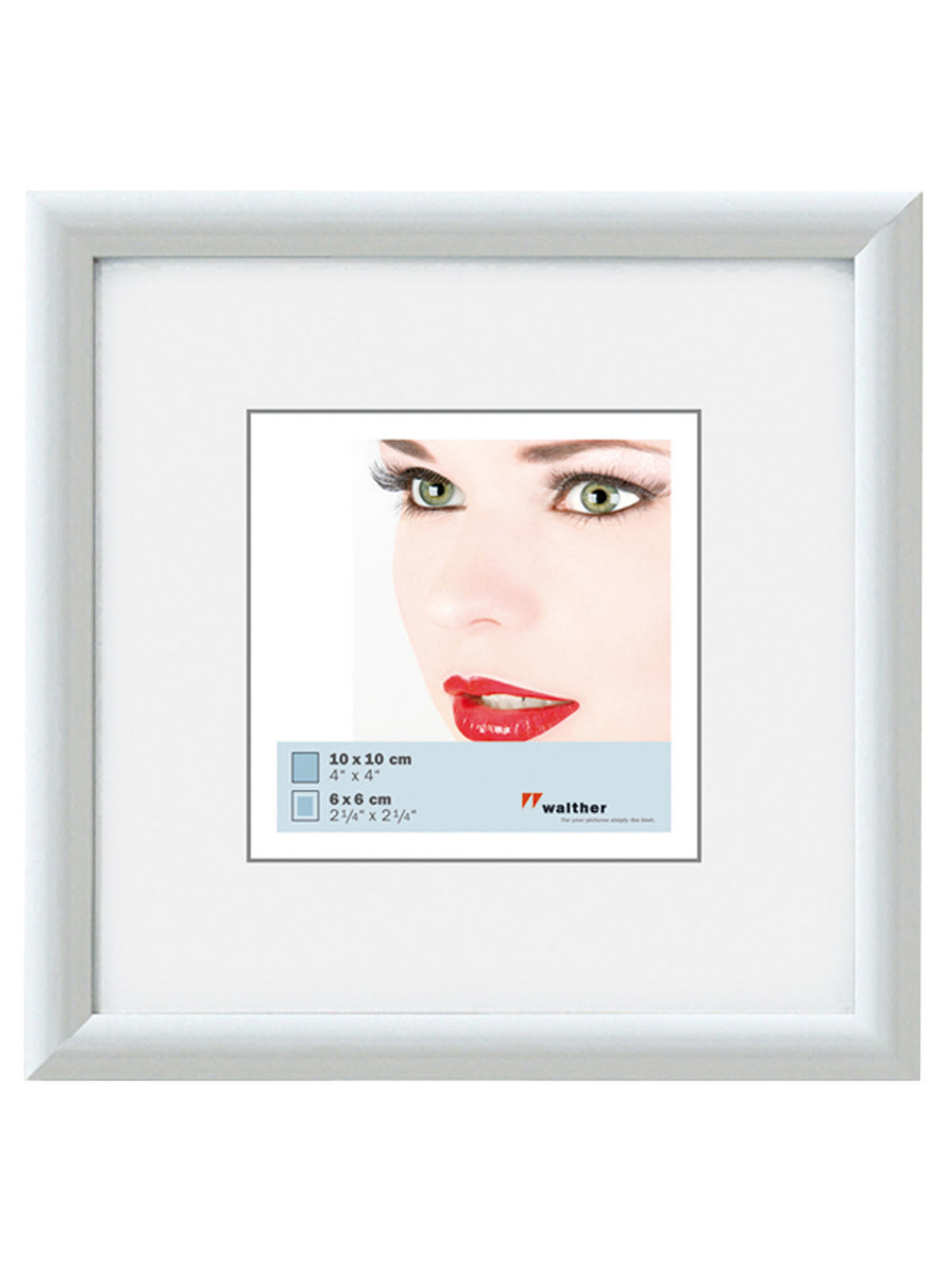 BILDERRAHMEN Galeria Kst.Rahmen 40x40 cm WEISS - Weiß, Kunststoff (41.1/41.1/2.3cm) - walther design