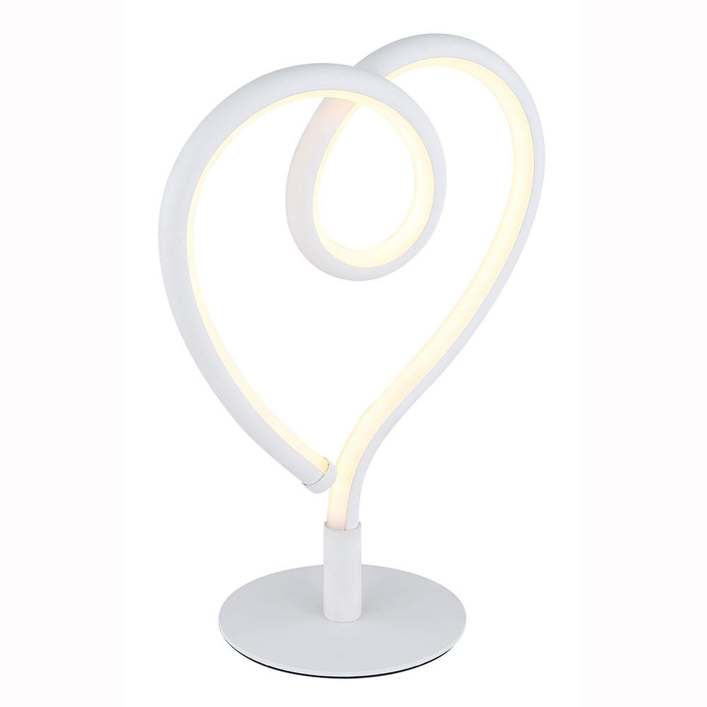 LED TISCHLEUCHTE Amore Weiß Matt - Weiß, Metall (16/10/23.5cm) - Globo Lighting