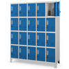 SCHLIESSFACHSCHRANK Spind TAMPA 20 Fächer172x136x45cm Grau-Blau - Grau, Metall (136/172/45cm) - DELUKE