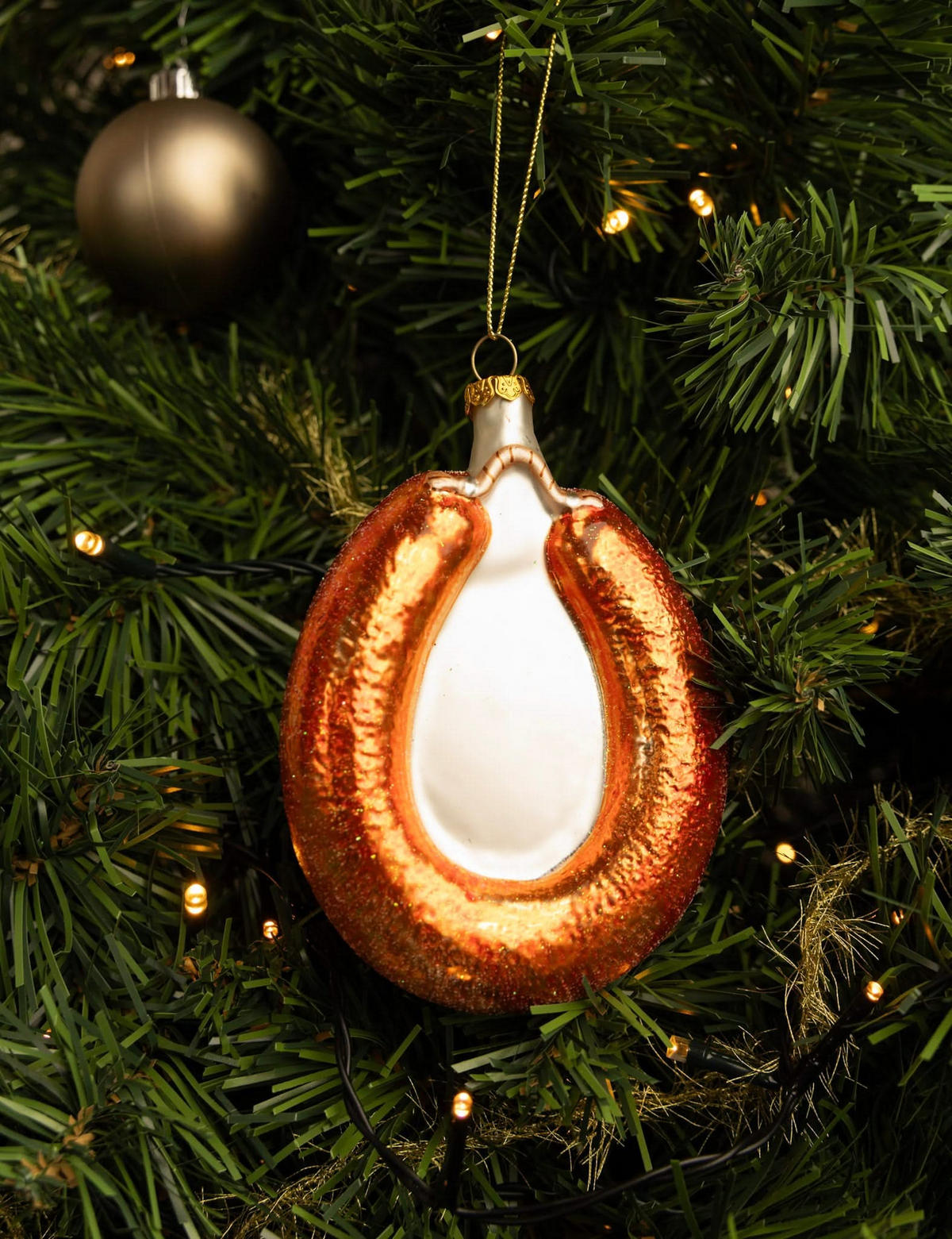 WEIHNACHTSKUGEL Rookworst 13 cm - Bronzefarben, Glas (3/13/1cm)