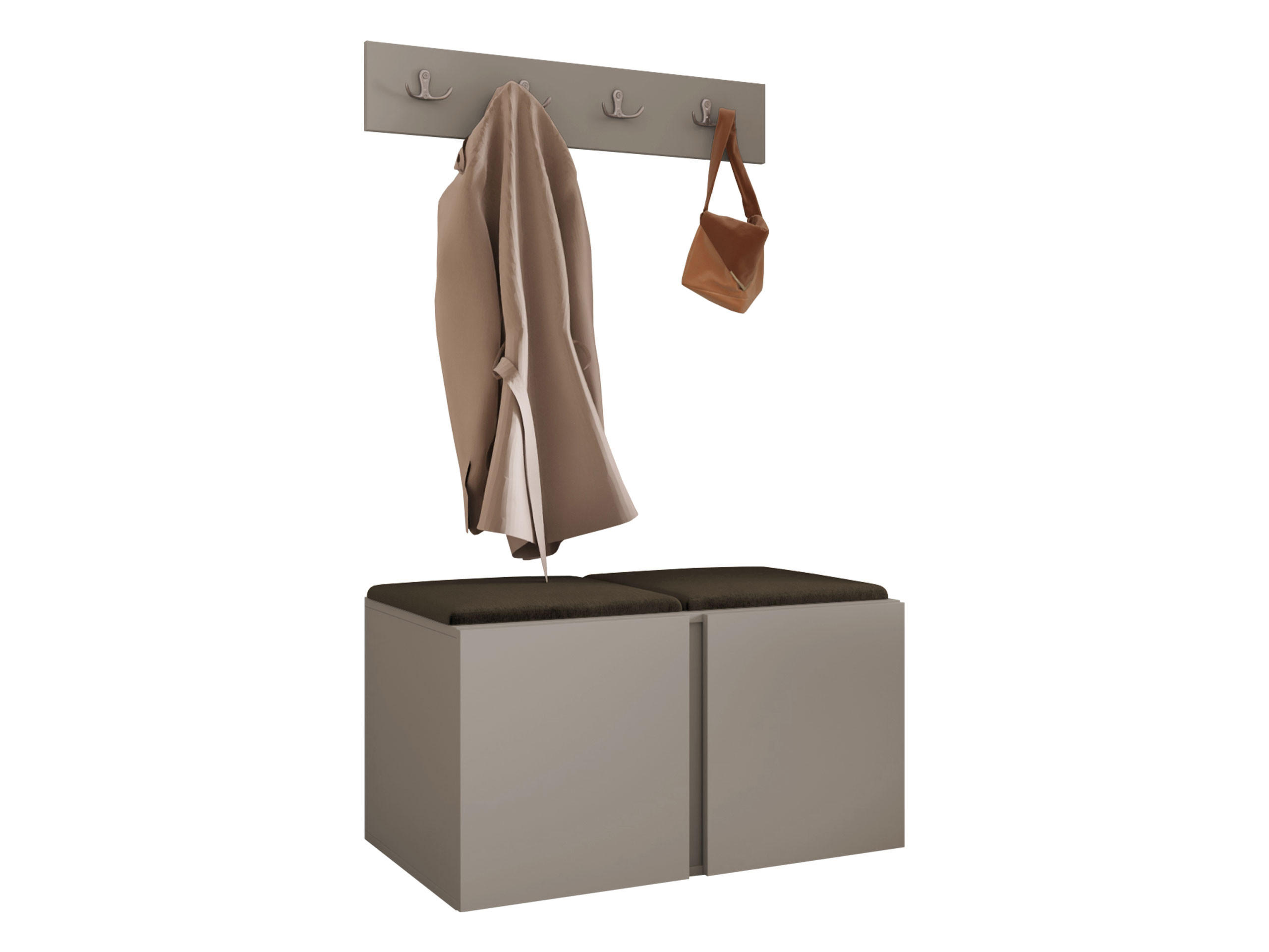 Mirjan24 Garderoben-Set Kaschmir, Braun 84x42x46 cm