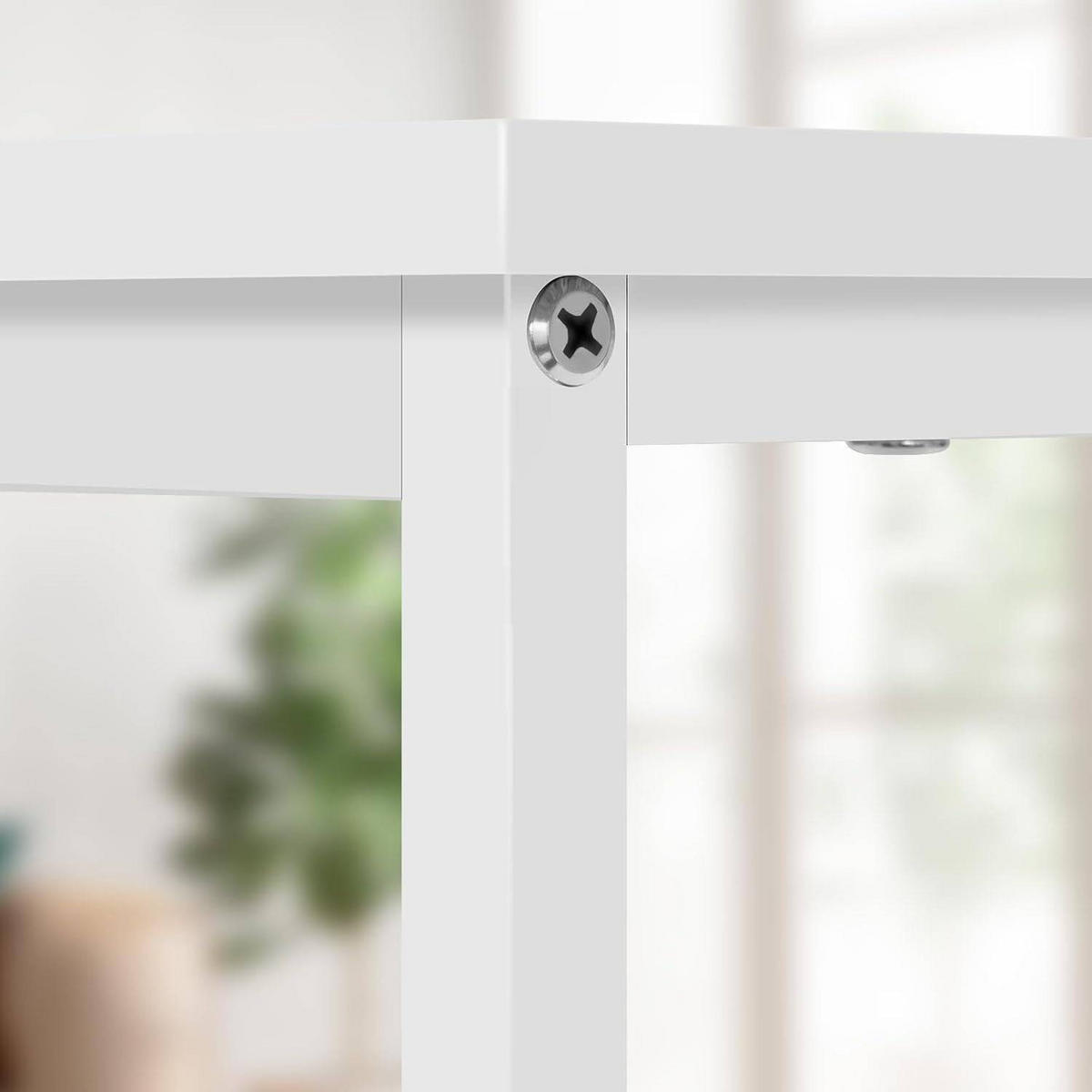 SCHREIBTISCH 100x50x75 cm, Weiß - Weiß, Holzwerkstoff/Metall (50/100/75cm) - Woltu