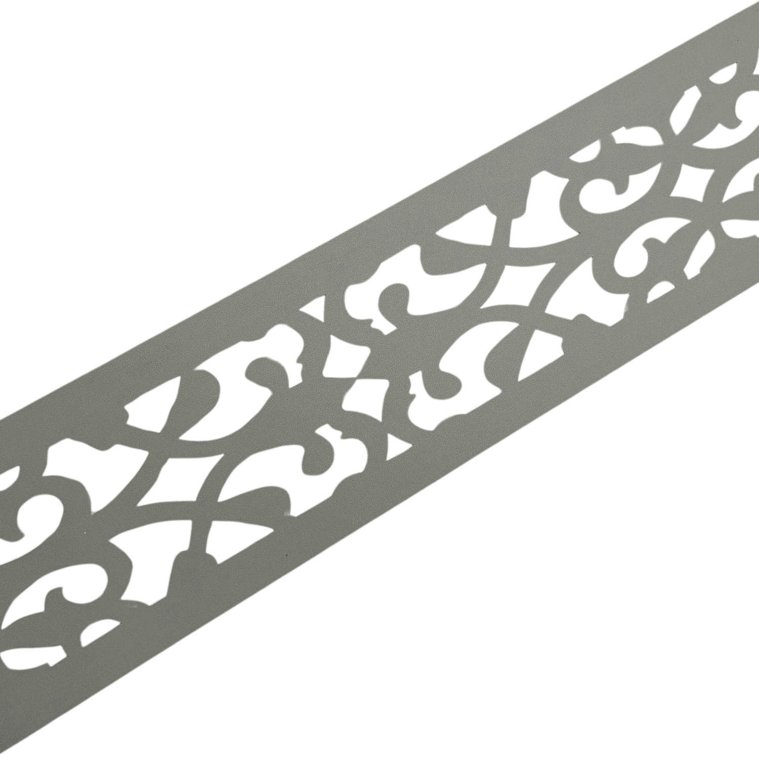 SICHTSCHUTZSTREIFEN PREMIUM Dekor Orient Zaunstreifen Lasermuster Steingrau 2,55m - Graubraun, Kunststoff (255/19cm) - ZAUN|ZU