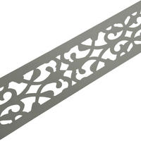 SICHTSCHUTZSTREIFEN PREMIUM Dekor Orient Zaunstreifen Lasermuster Steingrau 2,55m - Graubraun, Kunststoff (255/19cm) - ZAUN|ZU