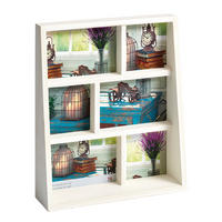 BILDERRAHMEN Rustic Galerier., 3x10x15 und 3x10x10 cm, weiss - Weiß, Holzwerkstoff (26/32/7cm) - EMIX24