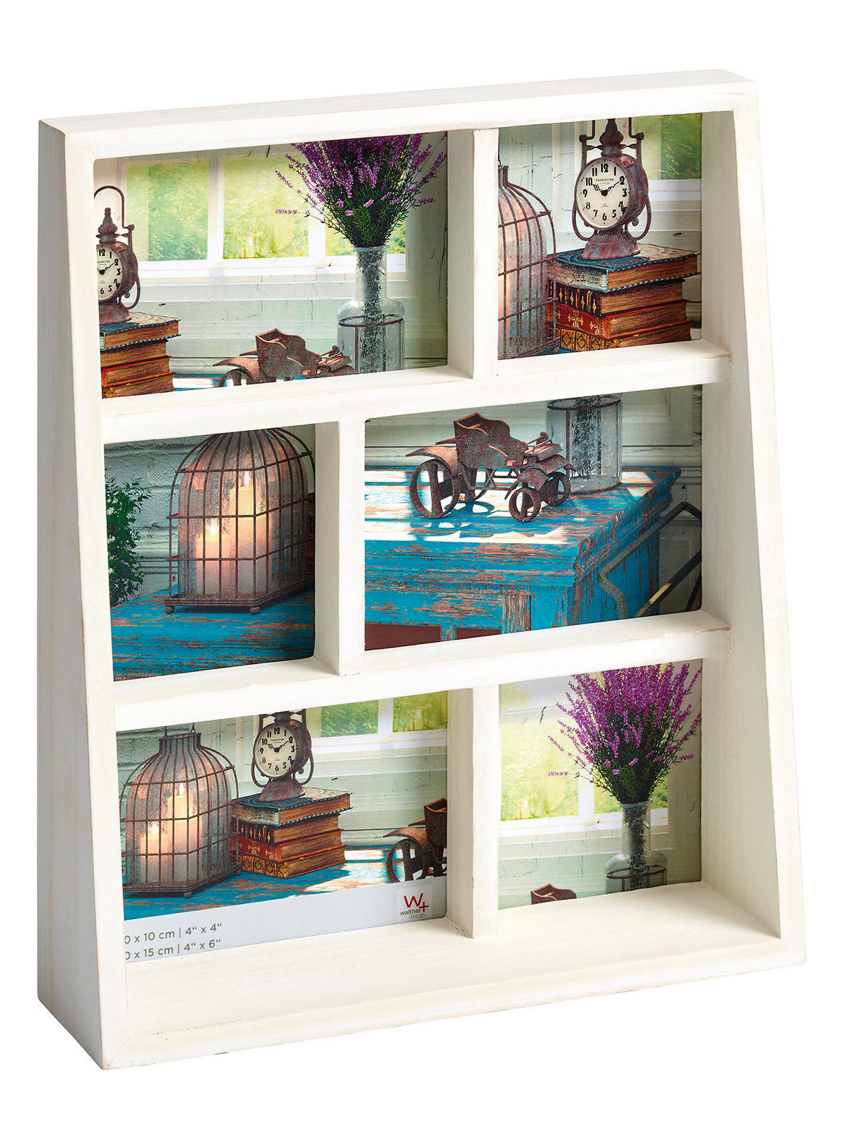 BILDERRAHMEN Rustic Galerier., 3x10x15 und 3x10x10 cm, weiss - Weiß, Holzwerkstoff (26/32/7cm) - EMIX24
