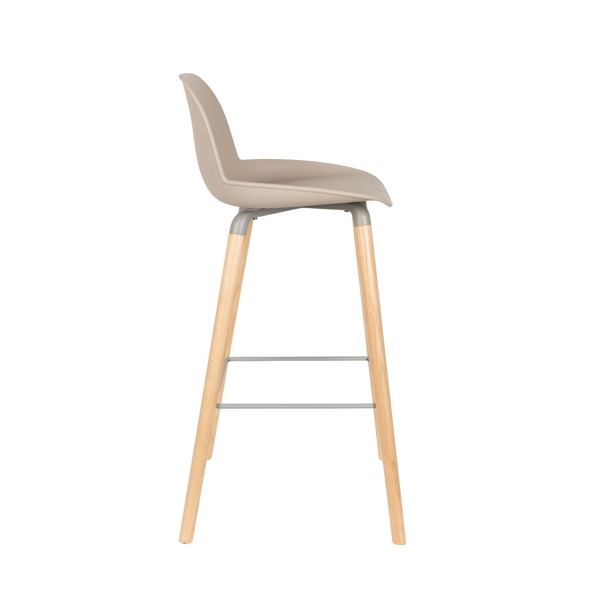 BARHOCKER Albert Kuip Rückenlehne 75 cm Taupe/ Beige - 2 er Set - Taupe, Kunststoff (47/98.5/47.5cm) - Zuiver
