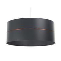 HÄNGELEUCHTE Grau 40/21 cm - Grau/Kupferfarben, Kunststoff (40/0.6/21cm) - ONZENO