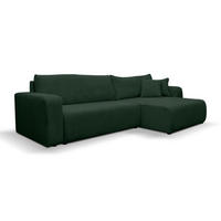 ECKSOFA Luna XL mit Schlaffunktion und Bettkasten Cord-Stoff (Grün) - Grün, Textil (274/142cm) - VENASI MÖBEL