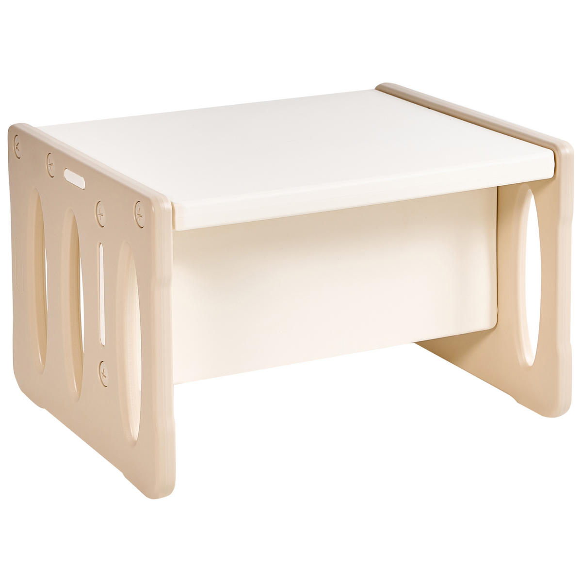 KINDERTISCH mit Stühlen Beige Bulloo - Beige, Kunststoff (67/42/53cm) - Beliani