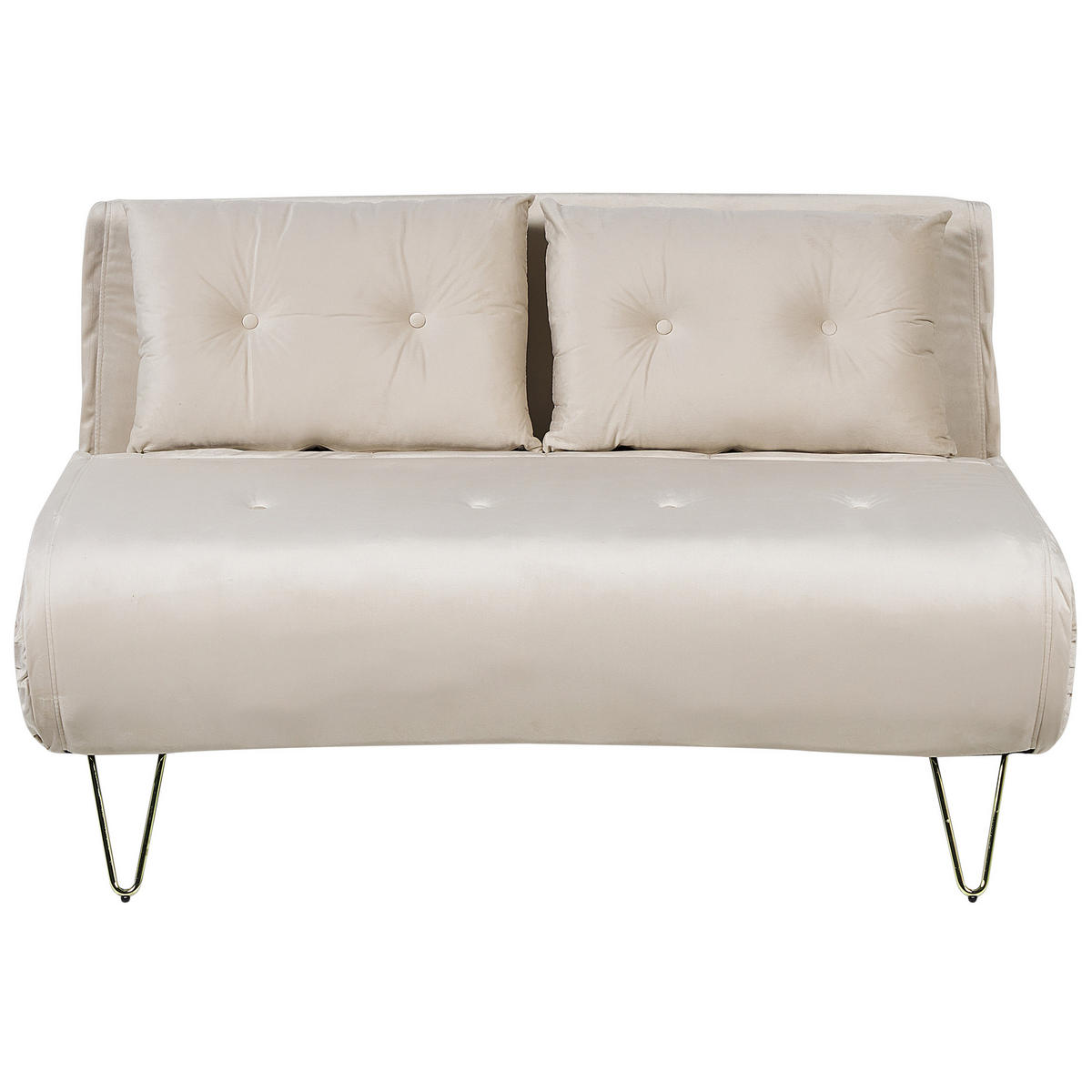 3-SITZER SOFA SET Samtstoff Beige Vestfold - Beige, Textil (130/78/81cm) - Beliani