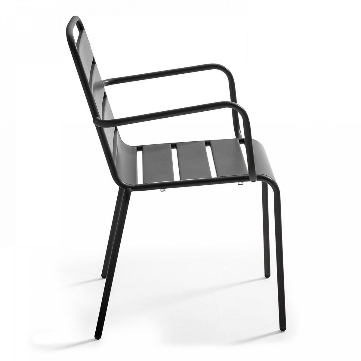 GARTENSET 5-tlg., Grau - Grau, Metall - Oviala