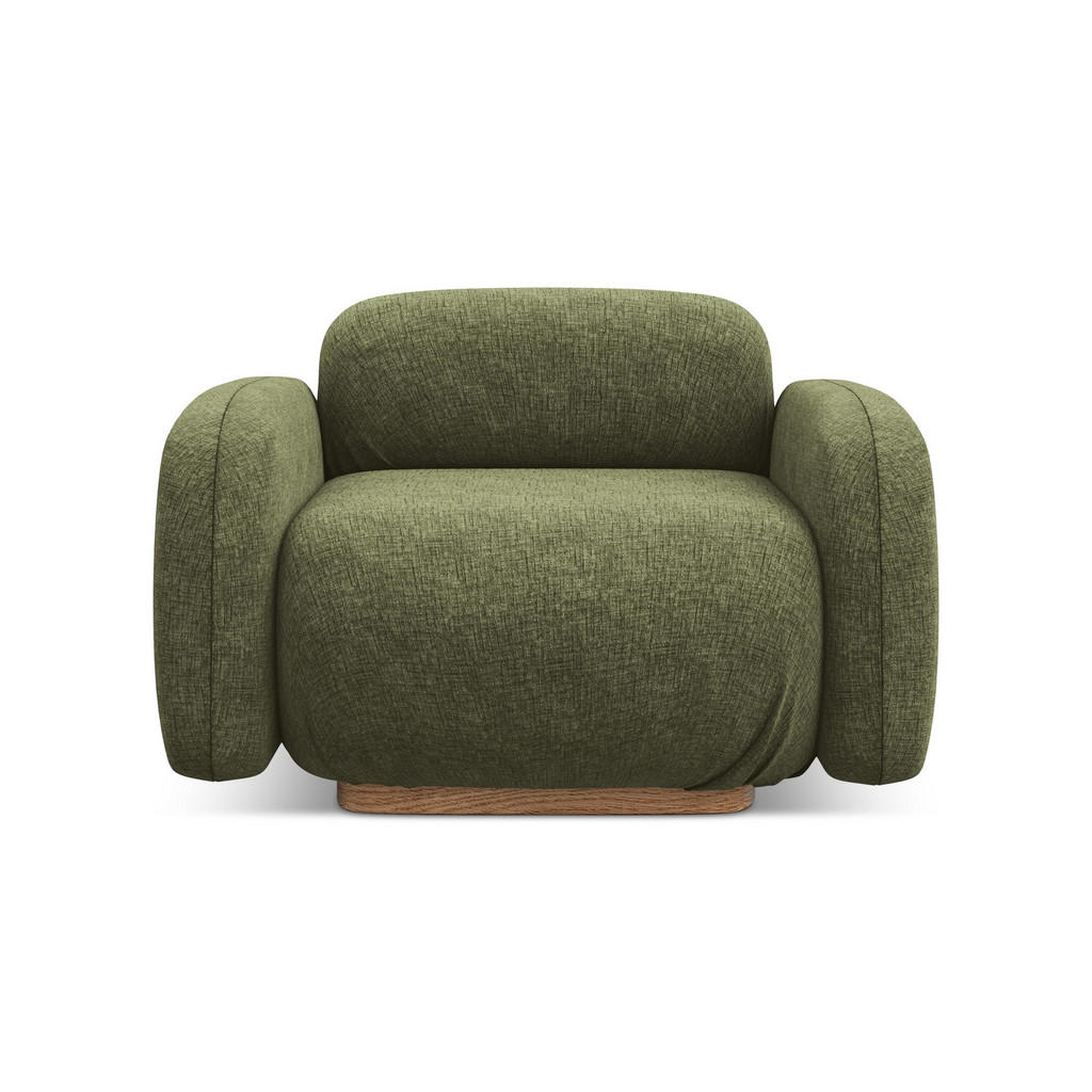 Thumbnail - Makamii Sessel, Olivgrün, Textil, 1-Sitzer, Füllung: Schaumstoff, 110x73x95 cm, Made in EU, Wohnzimmer, Sessel, Polsters...