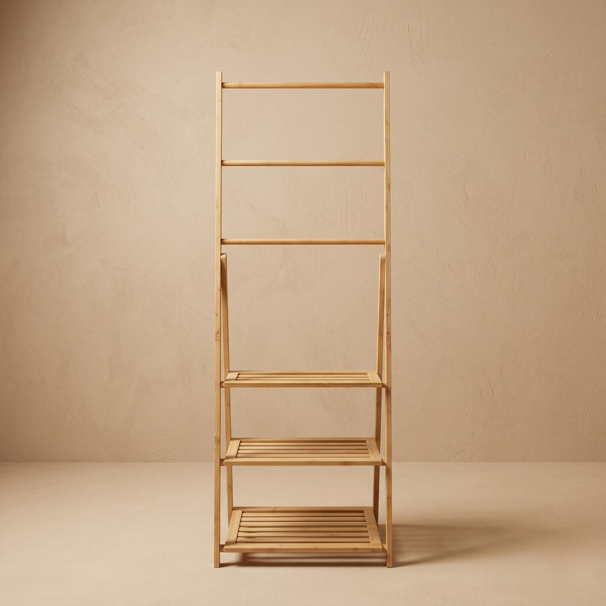BAMBUSREGAL 53/30/153 cm - Beige, Naturmaterialen (30/153/53cm) - NUXIO