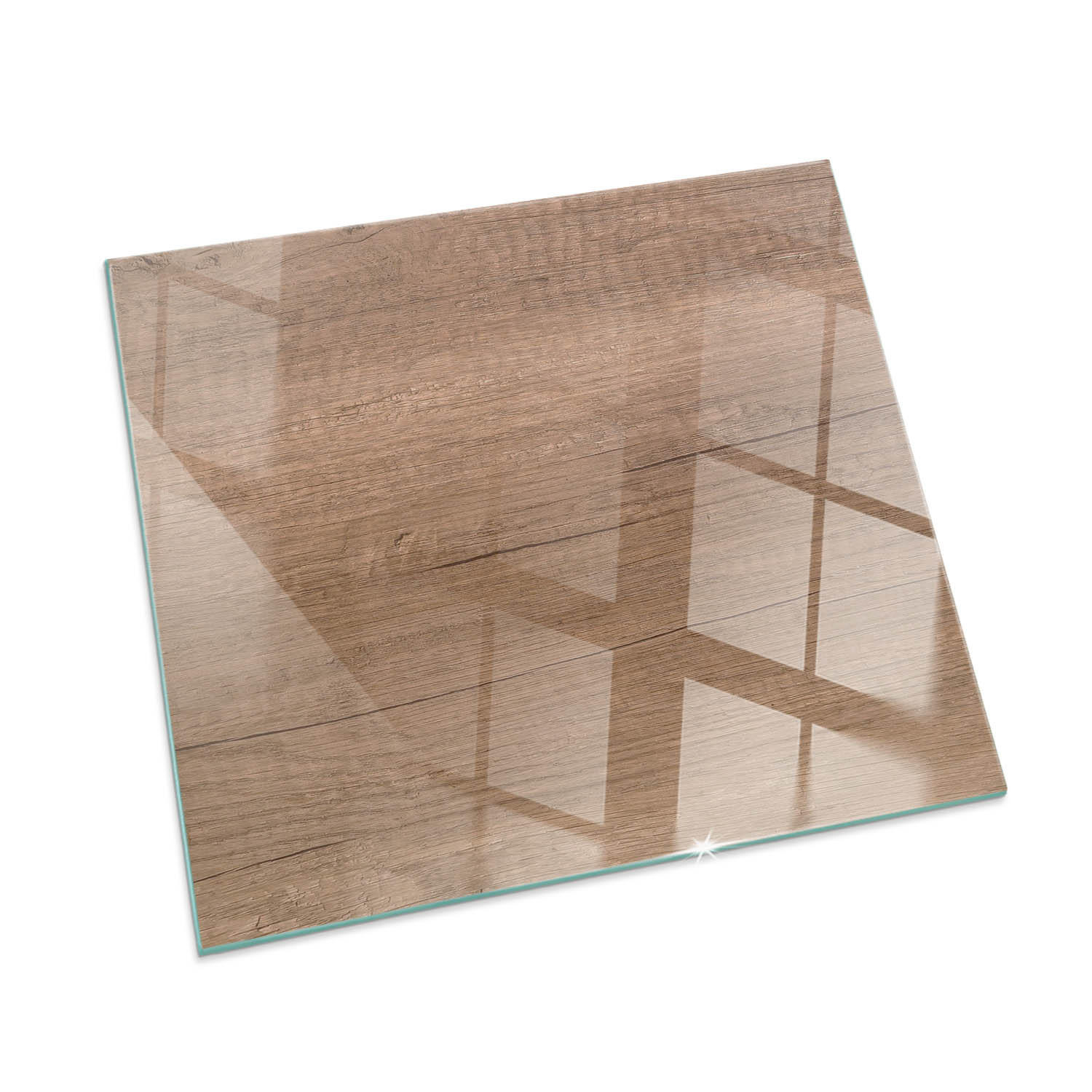 GLASPLATTE für Kamin 50 × 50 cm Braun - Braun, Glas (50/50/0.4cm) - ArtPrintCave