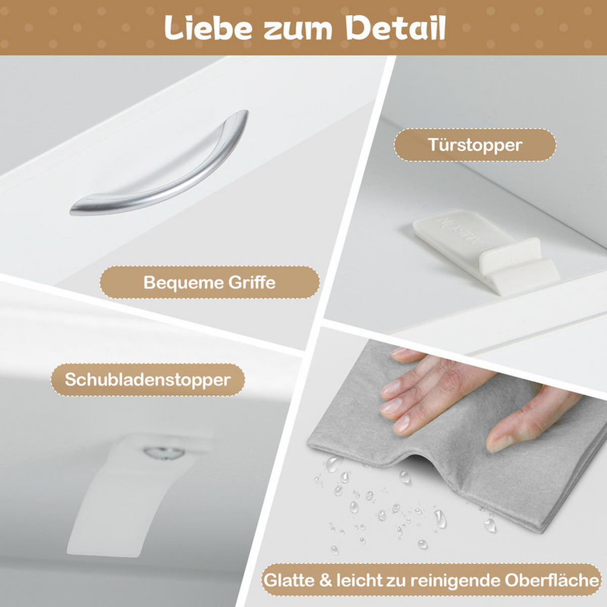KINDERSCHREIBTISCH-SET mit Stauraum weiß(2-tlg) - Weiß, Holzwerkstoff (90/81/45cm) - COSTWAY