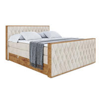 BOXSPRINGBETT mit Matratze H3|H4 und Lattenrost - LOLLI5-Z KING-140x200 - Beige Casablanca - Beige, Holzwerkstoff (140/200cm) - ALTDECOR