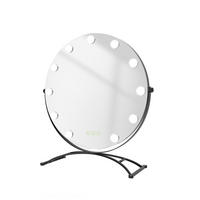 KOSMETIKSPIEGEL Runder mit Beleuchtung, Schwarz, ф50 cm - Schwarz, Glas (50/16/50cm) - EMKE