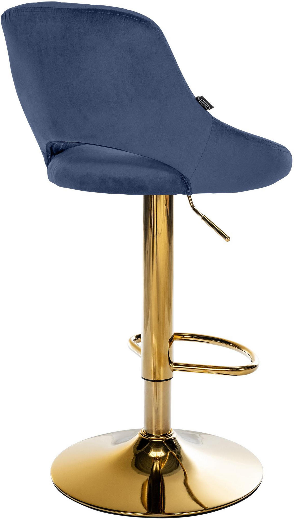 BARHOCKER 2 Samt Blau - Blau, Textil (47/85/48cm) - CLP