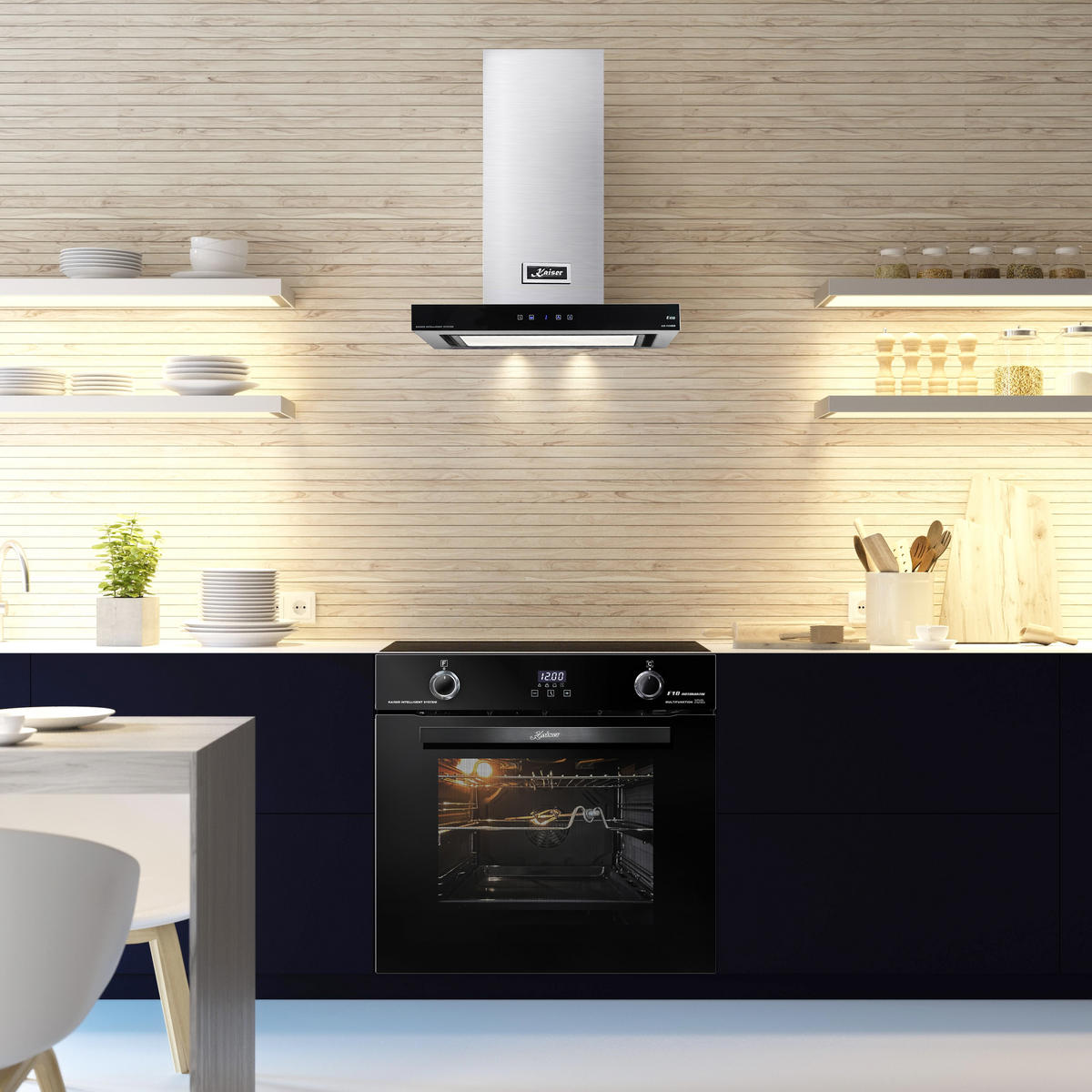 DUNSTABZUGSHAUBE AT 6433 Eco 60 cm Edelstahl - Silberfarben, Glas/Metall (60/56/50cm) - Kaiser Küchengeräte