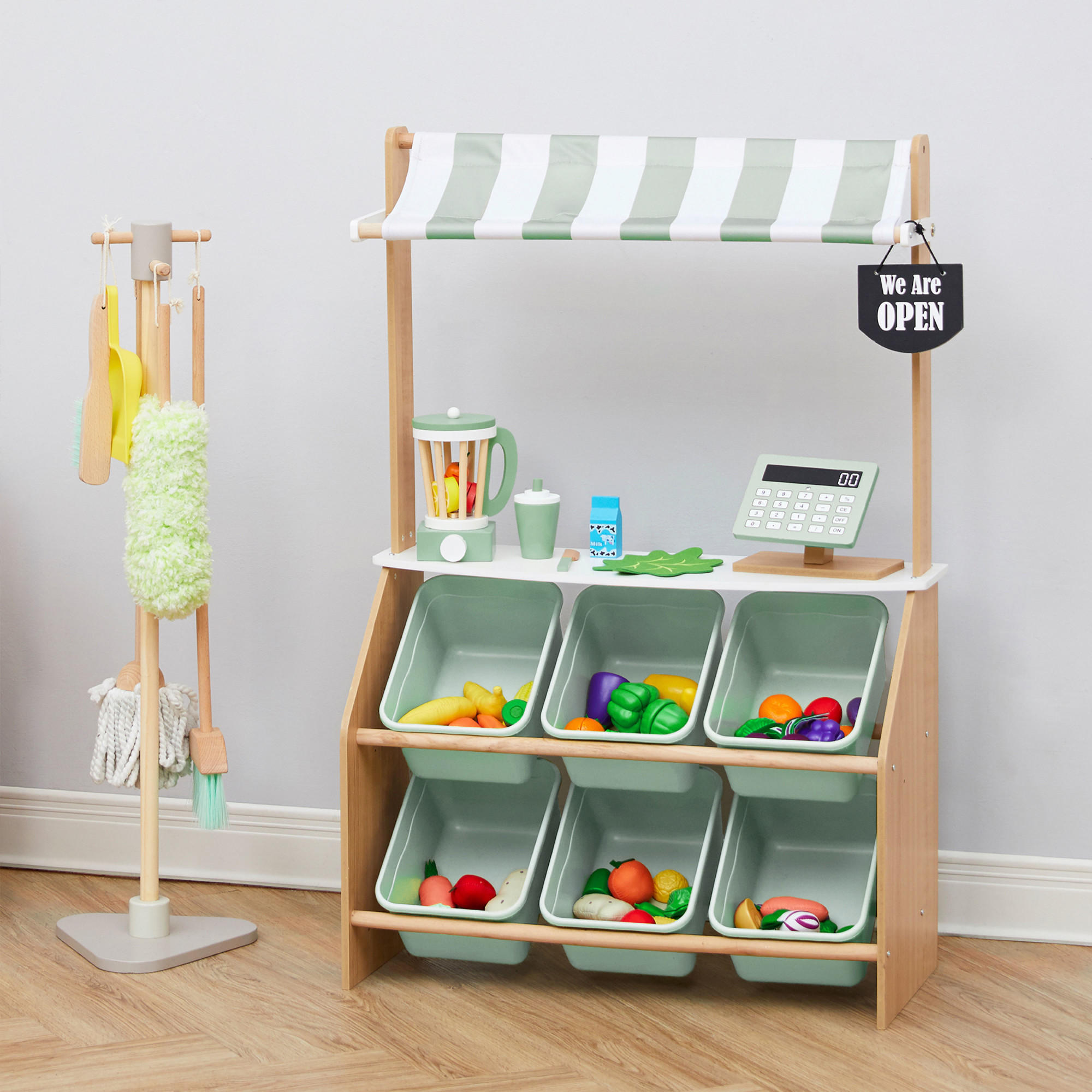 KAUFLADEN für Kinder - Grün, Holzwerkstoff (30/100/67cm) - Teamson Kids