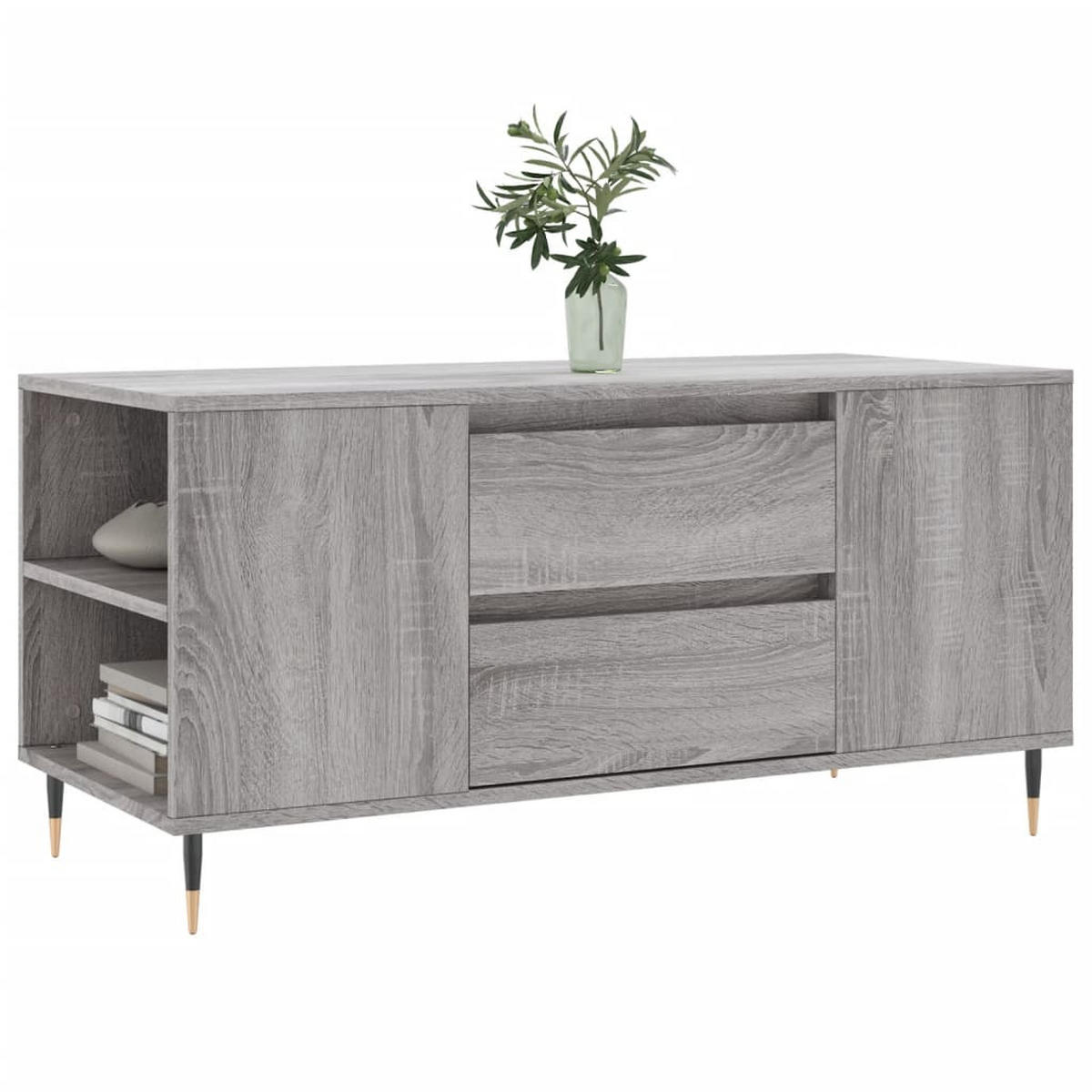 COUCHTISCH Grau Sonoma 102x44,5x50 cm Holzwerkstoff - Grau, Holzwerkstoff (102/102/50cm) - furnicato