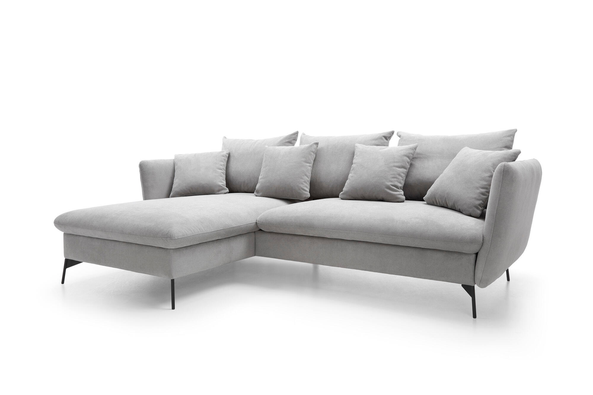 ECKSOFA VITON Grau 258x167x91 cm - Grau, Textil (258/167cm) - FURNLUX