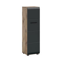 STAURAUMTYPE ICE (B/H/T: ca. 30/106/30 cm) in Nox Oak Nachbildung/schwarz matt - Eichefarben, Holzwerkstoff (30/106/30cm)