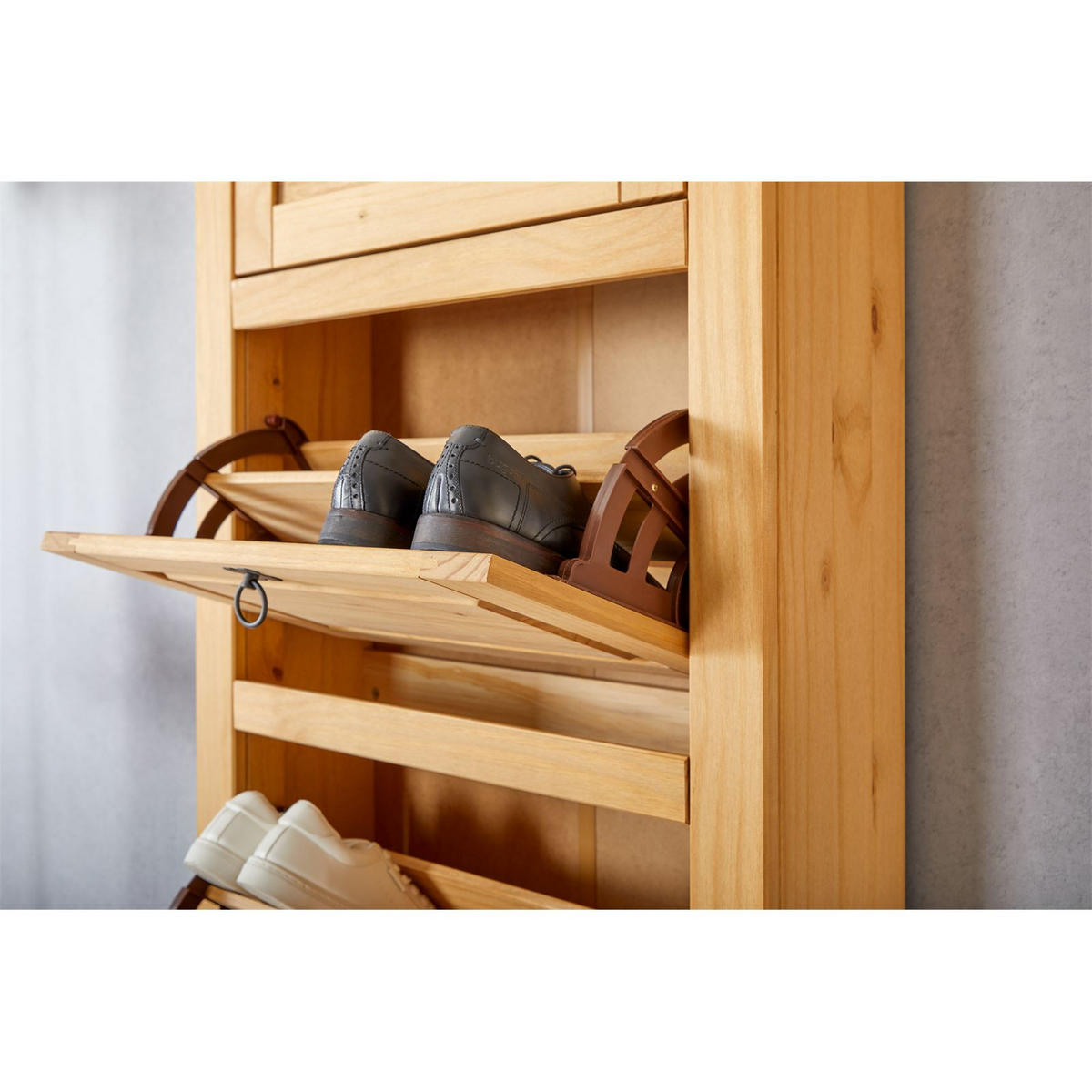 SCHUHSCHRANK TEQUILA - Kieferfarben, Holz (73/177/26cm) - IDIMEX