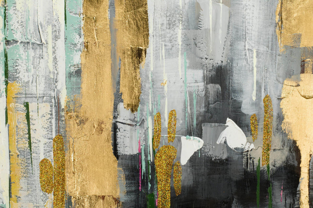 ÖLGEMÄLDE 120/80 cm - Gelb, Holz/Textil (2.02/80cm) - KUNSTLOFT