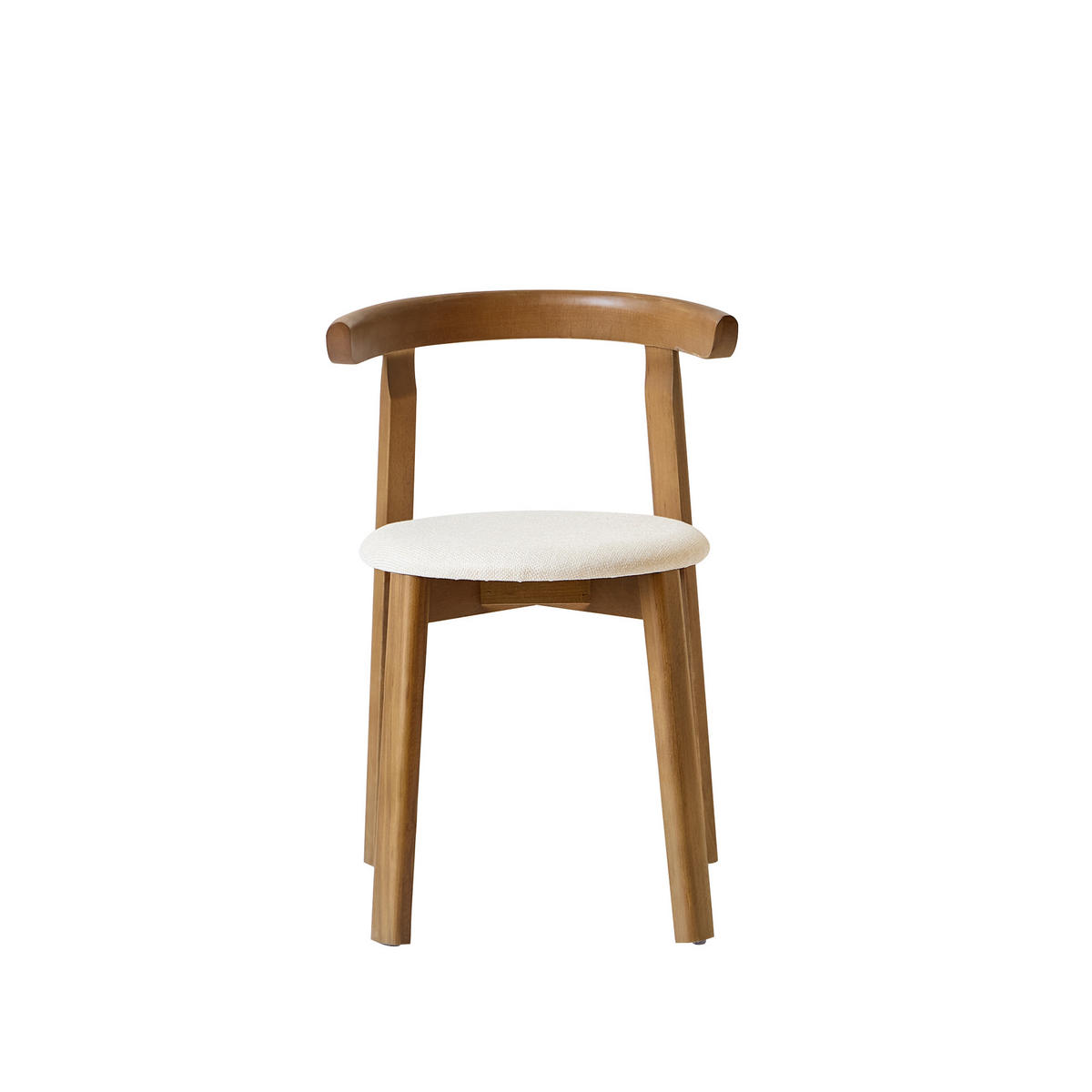 STUHL 2er-Set dunklem Holz Beige - Braun, Holz (51/75/49cm) - Nordlys