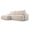 ECKSOFA mit Schlaffunktion Brauel, Creme - Creme, Textil (150/260cm) - Meblito
