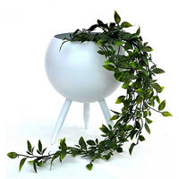 BLUMENHOCKER Metall mit Topf Weiß 27 cm 96259 L - Weiß, Metall (20/27/20cm) - DanDiBo
