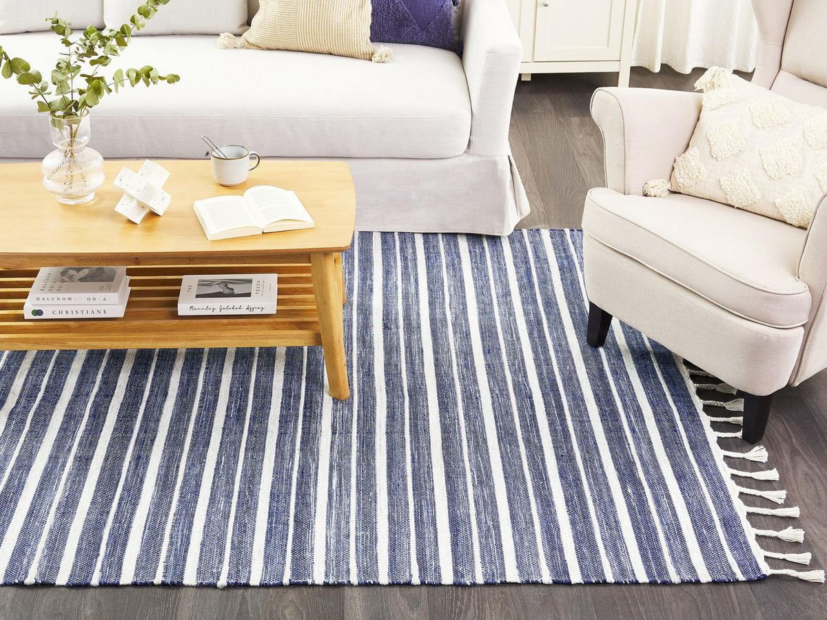 OUTDOOR-TEPPICH Bademli 230/160 cm - Blau, Kunststoff (160/230cm) - Beliani