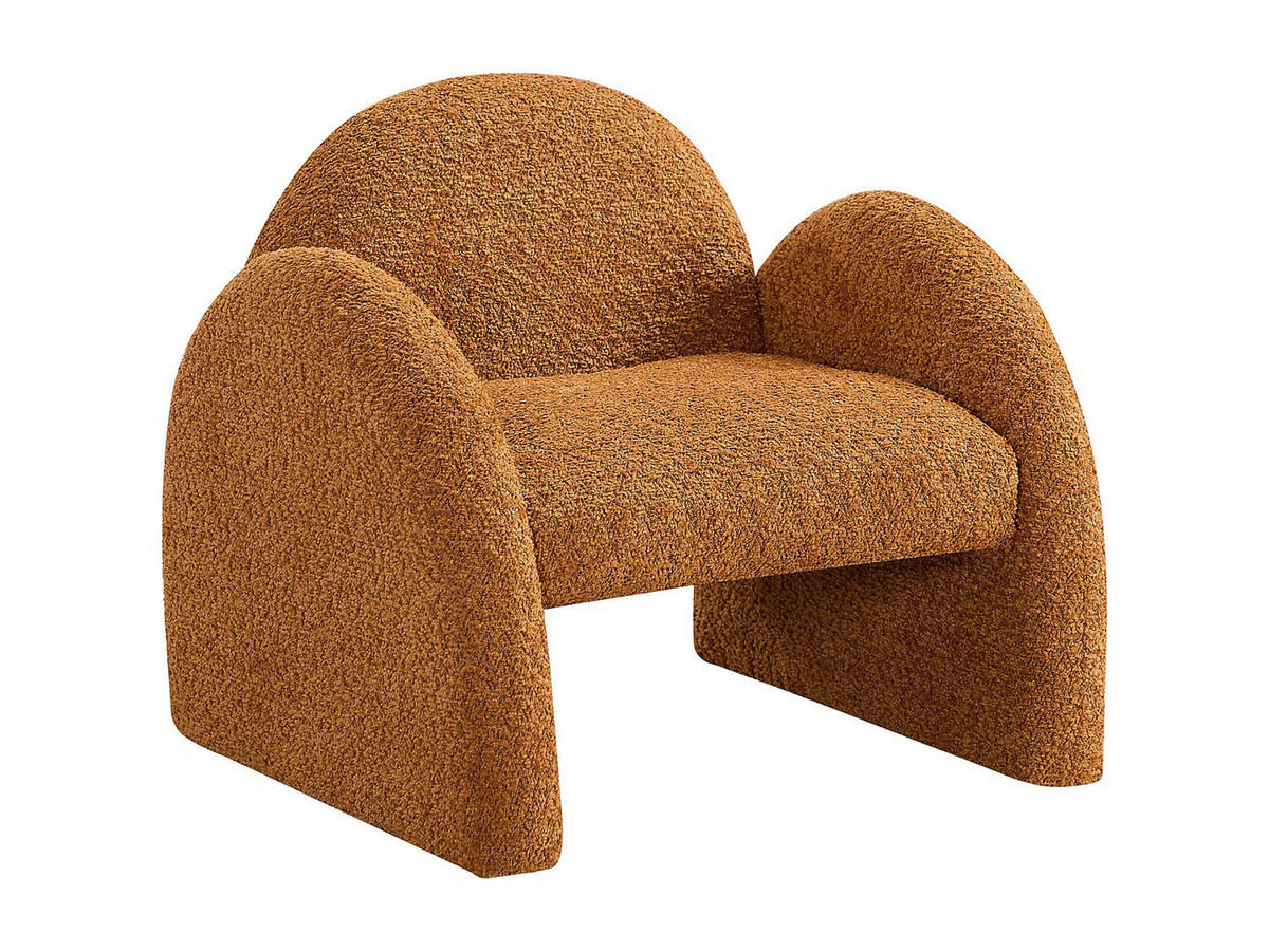 SESSEL mit gerader Rückenlehne - 1 Person - Stoff - Terracotta - - Terracotta, Textil (48/45.5/51cm) - Vente-Unique