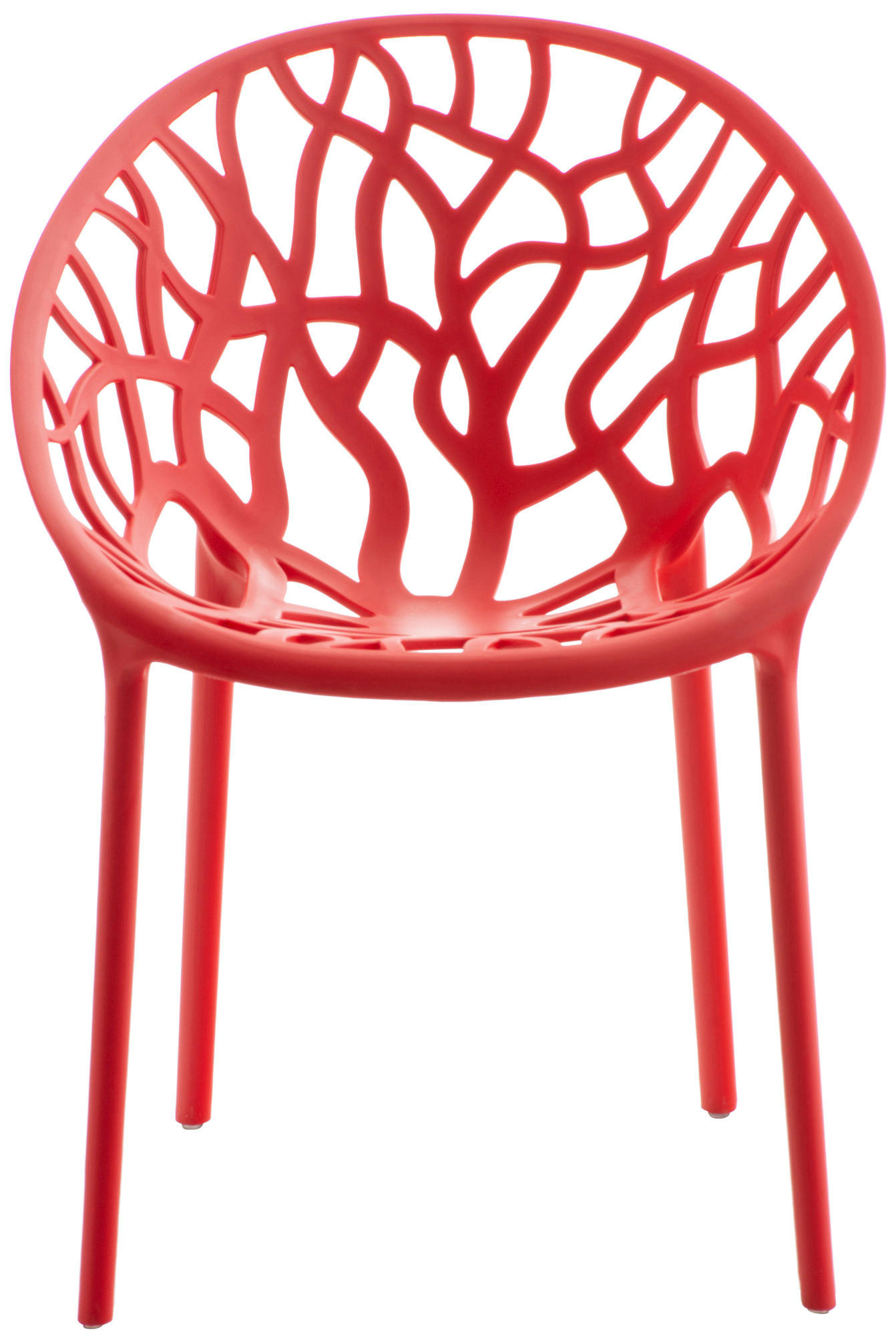 GARTENSTUHL 2er Set Kunststoff rot - Rot, Kunststoff (59/80/60cm) - CLP