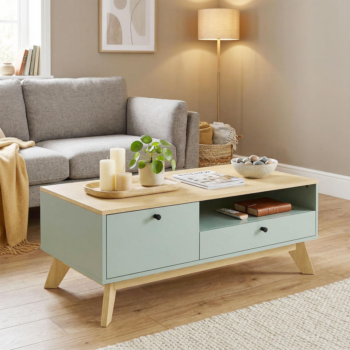 COUCHTISCH Beige 1 Stück - Beige, Kunststoff (100/50/40cm) - GiPP