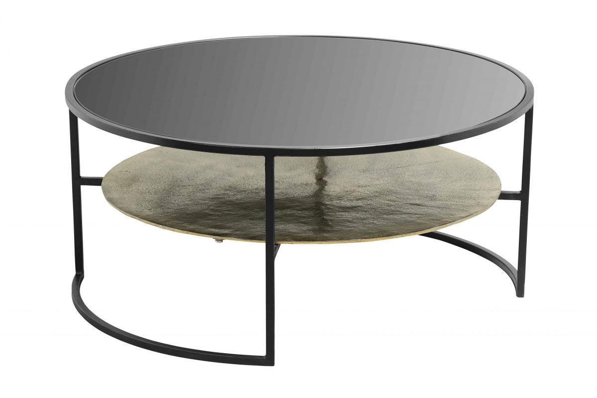 COUCHTISCH Lucia Aluminium 80 cm / 80 cm Schwarz - Schwarz, Holz (80/80/50cm)