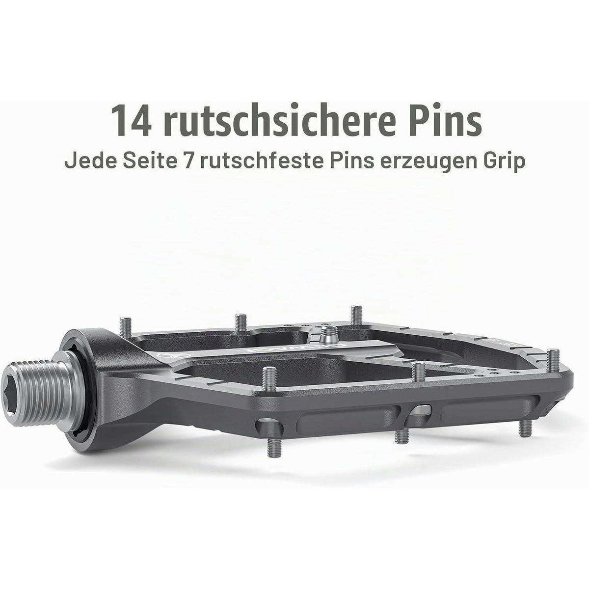 FAHRRADPEDALE CNC Aluminium 3-fach-Lagersystem 9/16″ Chromoly - Grau, Metall (10.4/1.5/11cm)