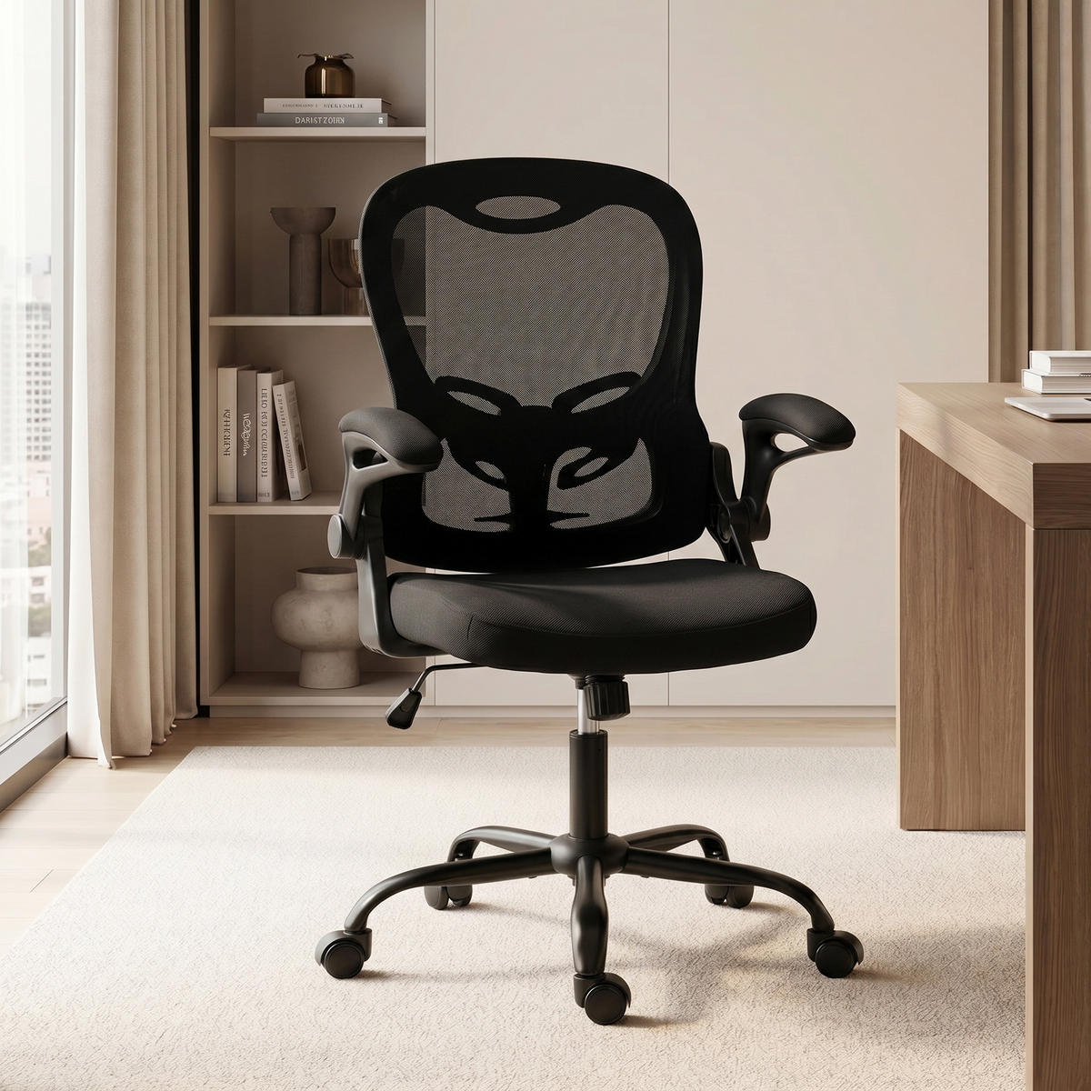 DREHSTUHL PANG-K8N4V2 Schwarz - Schwarz, Kunststoff (58/110.5/62cm) - PANGIVO