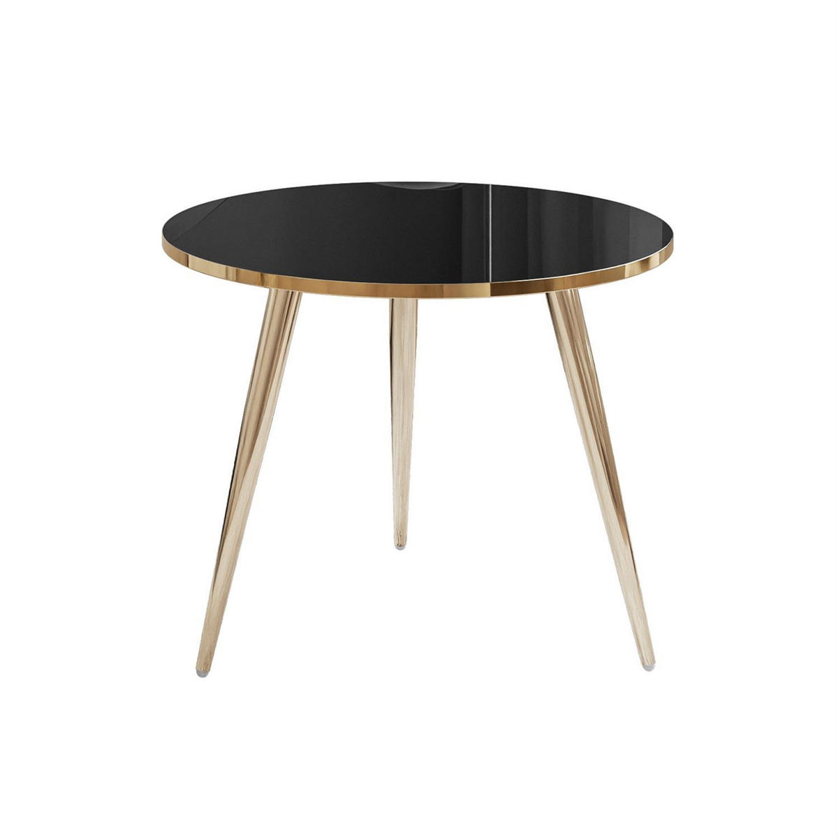 COUCHTISCH SOLEIL GOLD Schwarz Hochglanz, 50cm - Schwarz, Holzwerkstoff (50/50/47cm) - Lookway