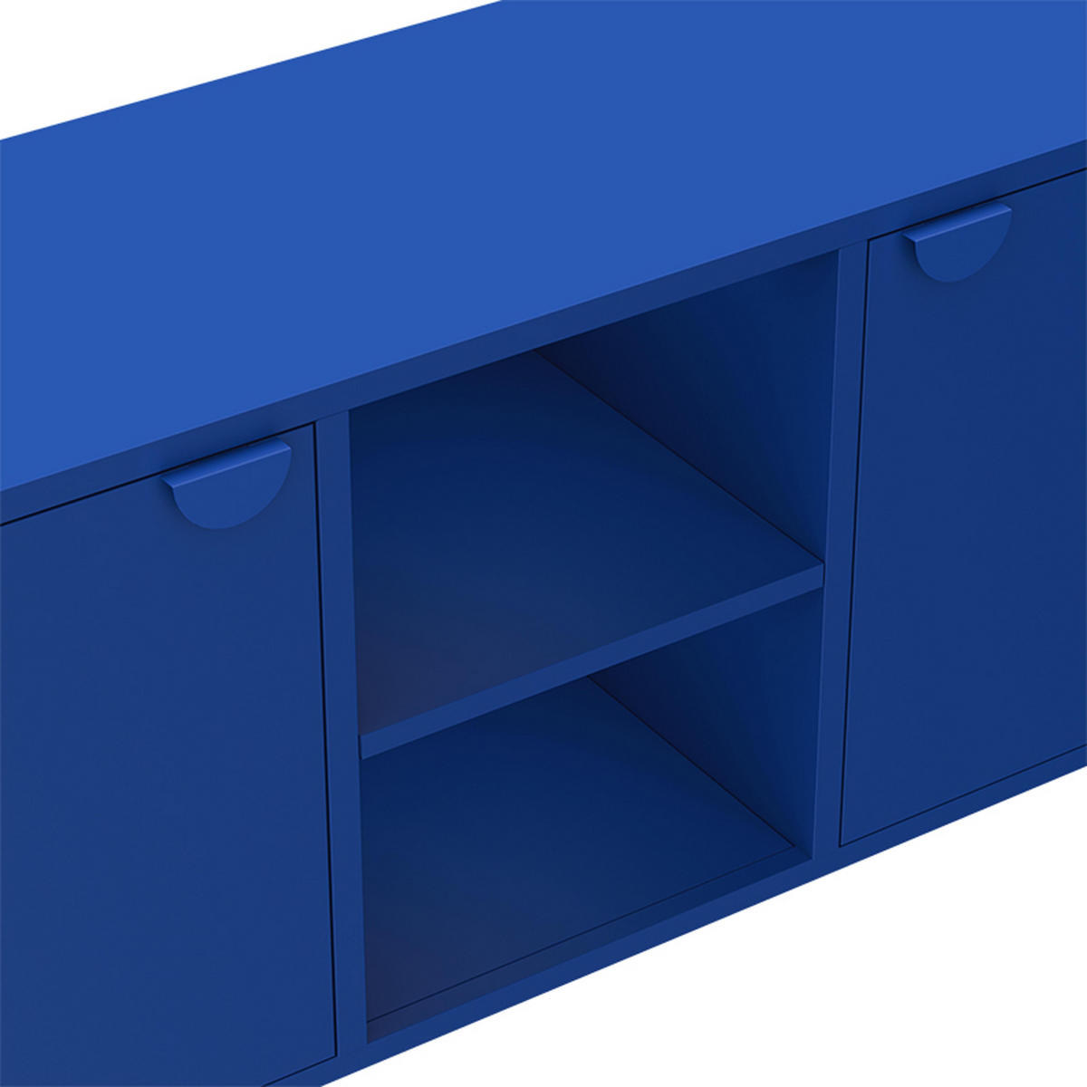 SIDEBOARD 120 cm, Dunkelblau - Blau, Metall (40/63/120cm) - Oviala