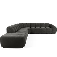 ECKSOFA LINKS FLAVA, Graphitfarben - Graphitfarben, Holz/Holzwerkstoff (310/354cm) - KONSIMO®