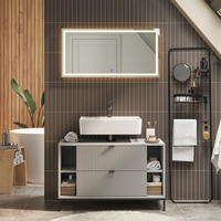 DOLNÍ SKŘÍŇKA POD DŘEZ Eliza Šedá - šedá, kompozitní dřevo (100/63/45.1cm) - Vicco