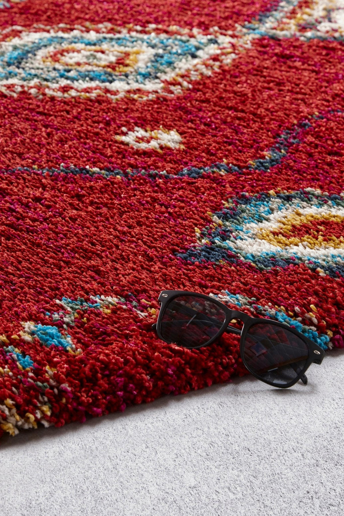 TEPPICH dick komfortabel Ethno-Stil rot - Rot, Textil (140/200cm) - AFK Living