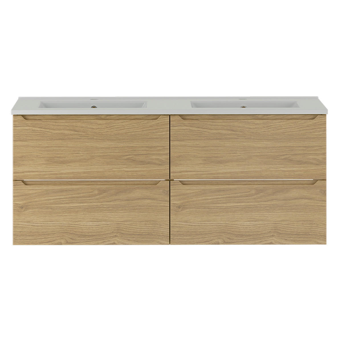 DOPPELWASCHTISCH 120cm Viggo Holz - Braun, Holzwerkstoff (120/50/45.8cm) - Petits-meubles